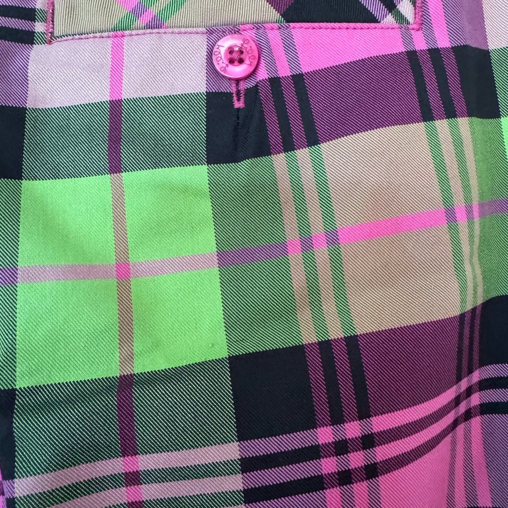 Lilly Pulitzer Pink and Green Plaid Pants - Picture 7 of 8